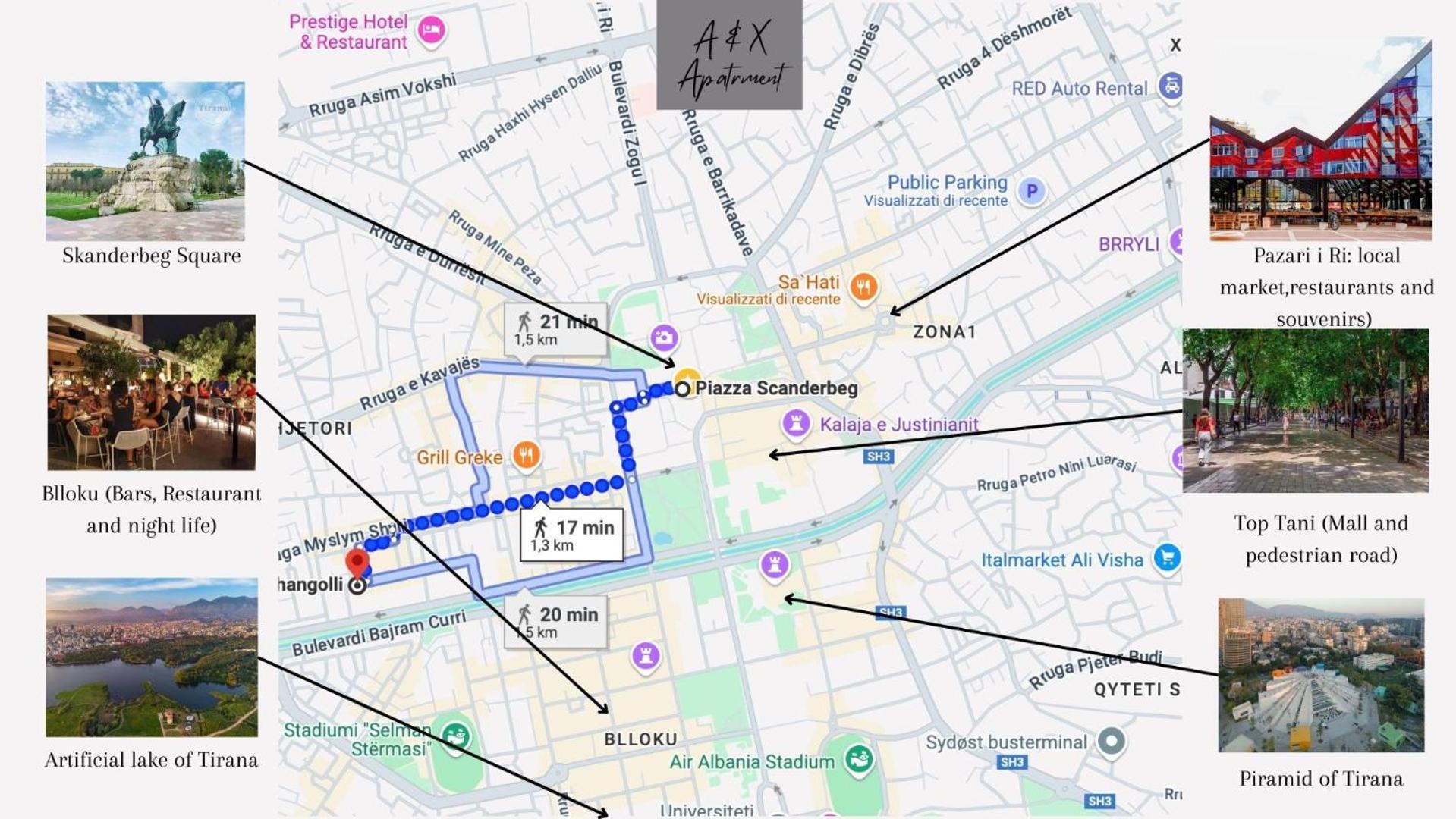 A&X Lovely And Central Apartment - 24H Self Check-In ติรานา ภายนอก รูปภาพ